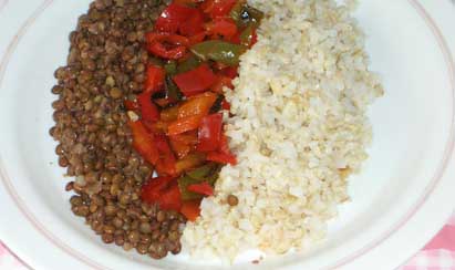 Brahma Kumaris España - Lentejas con arroz y verduras