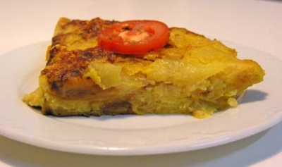 Tortilla de patatas sin huevo