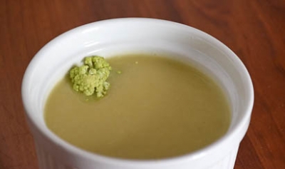 Crema de coliflor verde